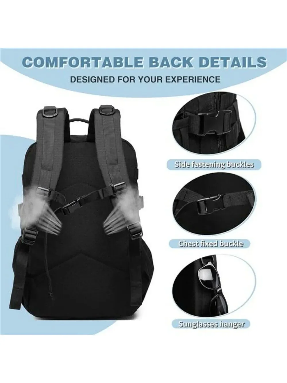 Wotony Tactical Backpack Waterproof Military Hiking Bag 45L Outdoor Gear